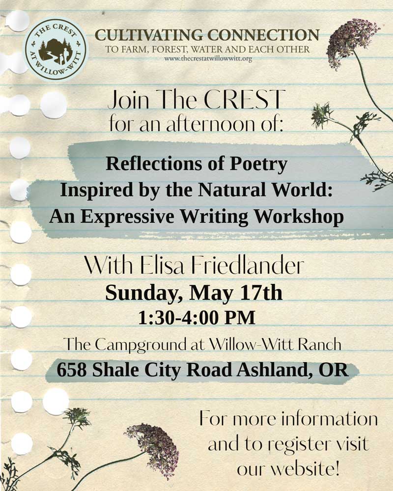 Expressive Writing Workshop The Crest at Willow Witt Ranch
