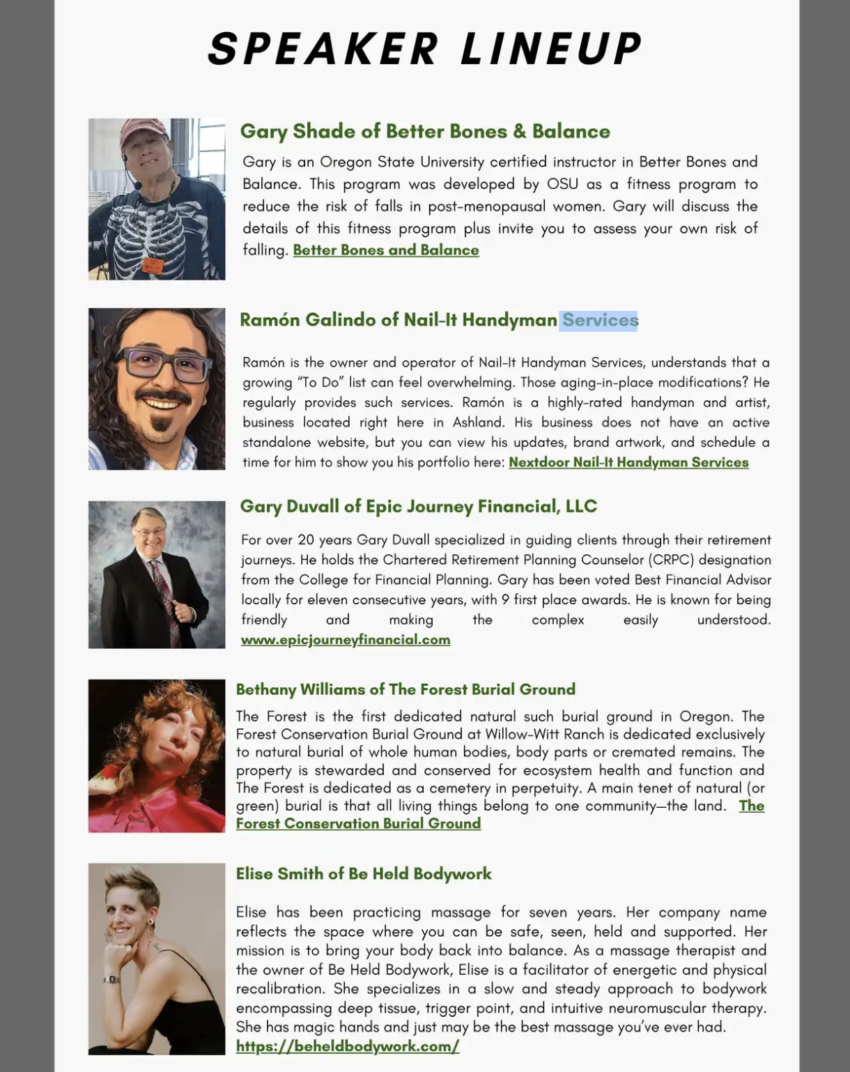 I know a pro speaker series