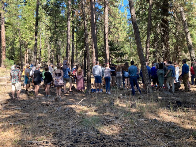 a natural burial gathering at The Forest