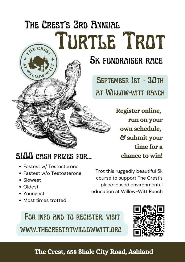 Turtle Trot 5k trail race, annual fundraiser for The Crest